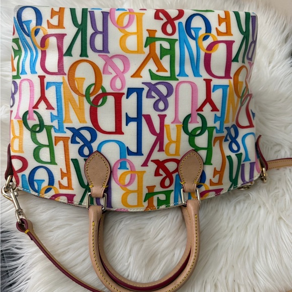 Vintage Dooney & Bourke Multicolor Satchel - Picture 7 of 16